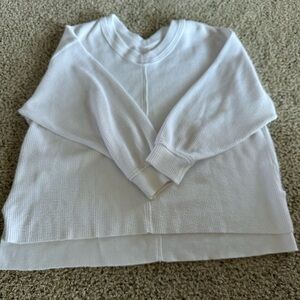 Aerie White Waffle Knit Top